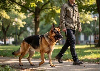 Jak oduczyć owczarka niemieckiego ciągnięcia na smyczy