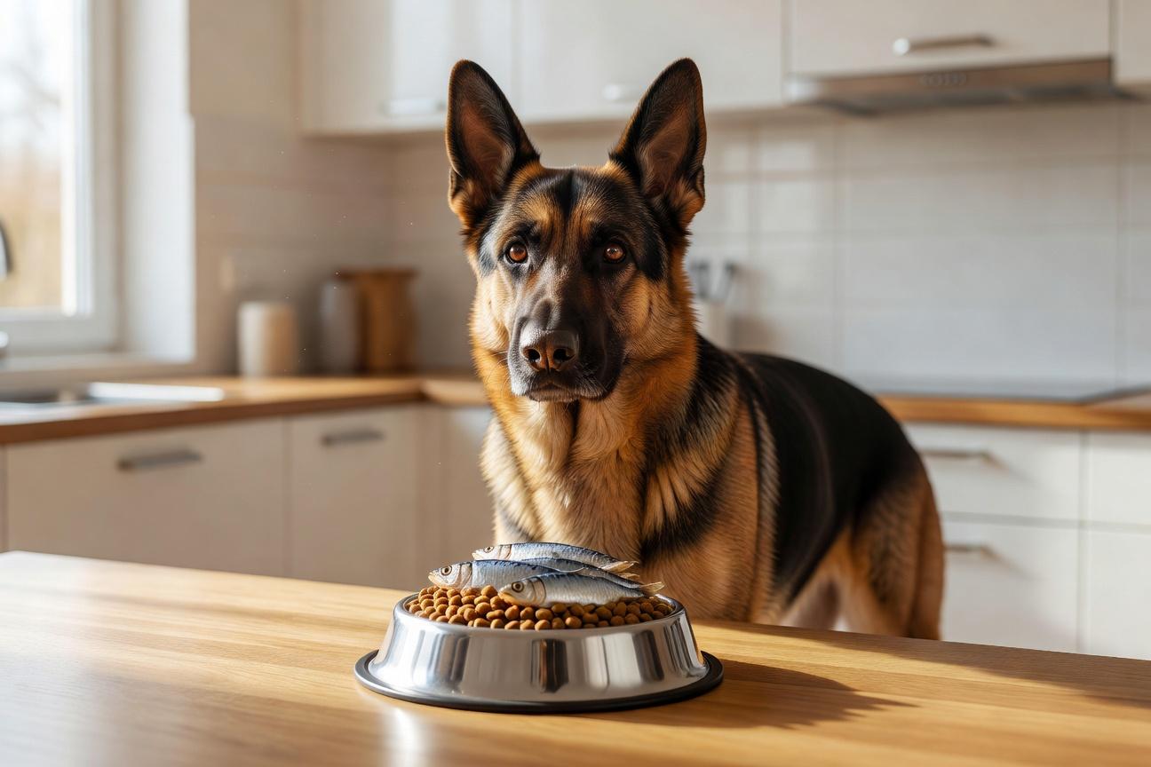 Korzyści z podawania sardynek owczarkowi niemieckiemu