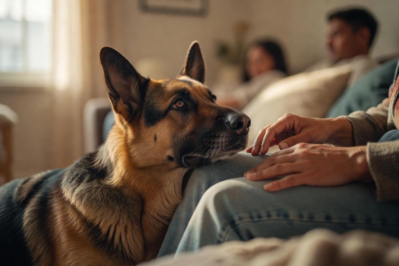 Więź owczarka niemieckiego z właścicielem i oznaki obsesji